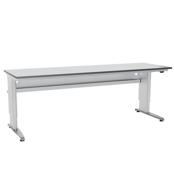 Arbejdsbord ErgoMulti 2.0, 2500x800mm HPL bordplade, gr&aring;
