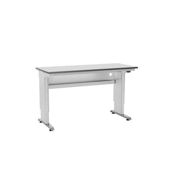 Arbejdsbord ErgoMulti 2.0, 1500x620mm HPL bordplade, gr&aring;