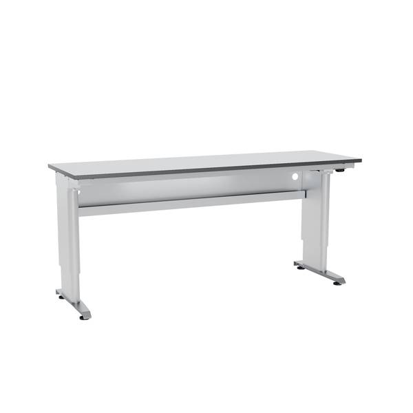Arbejdsbord ErgoMulti 2.0, 2000x620mm HPL bordplade, gr&aring;