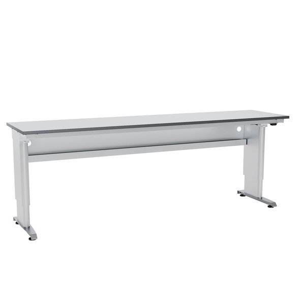 Arbejdsbord ErgoMulti 2.0, 2500x620mm HPL bordplade, gr&aring;