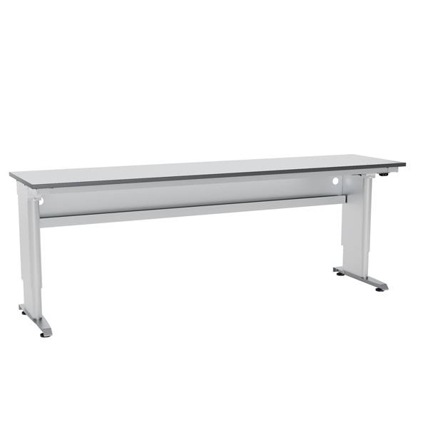 Arbejdsbord ErgoMulti 2.0, 2500x620mm HPL bordplade, gr&aring;