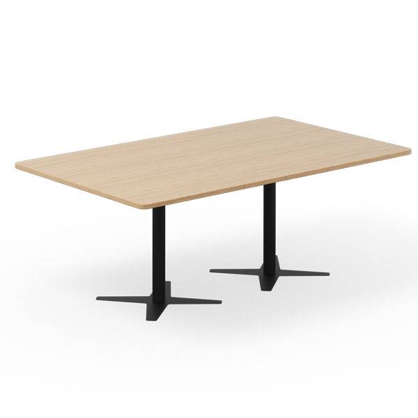 Office konferencebord rektangul&aelig;rt 200x120cm eg med sort stel