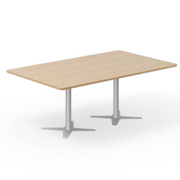 Office konferencebord rektangul&aelig;rt 200x120cm eg med s&oslash;lv stel
