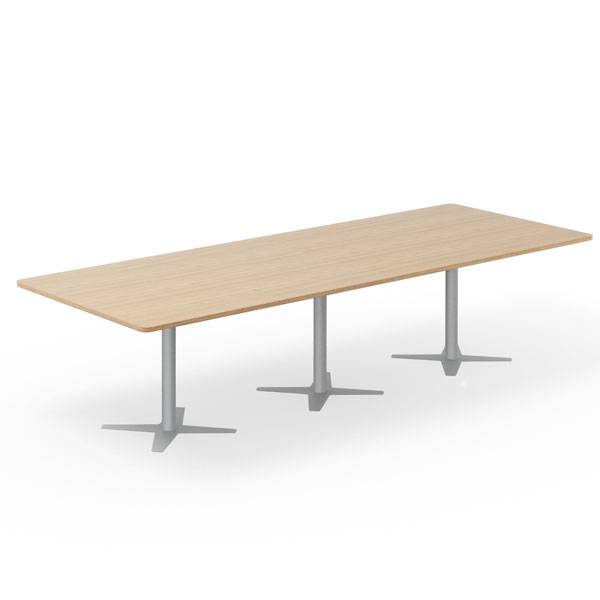 Office konferencebord rektangul&aelig;rt 320x120cm eg med s&oslash;lv stel