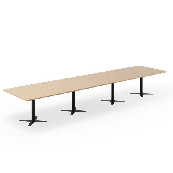 Office konferencebord rektangul&aelig;rt 500x120cm eg med sort stel