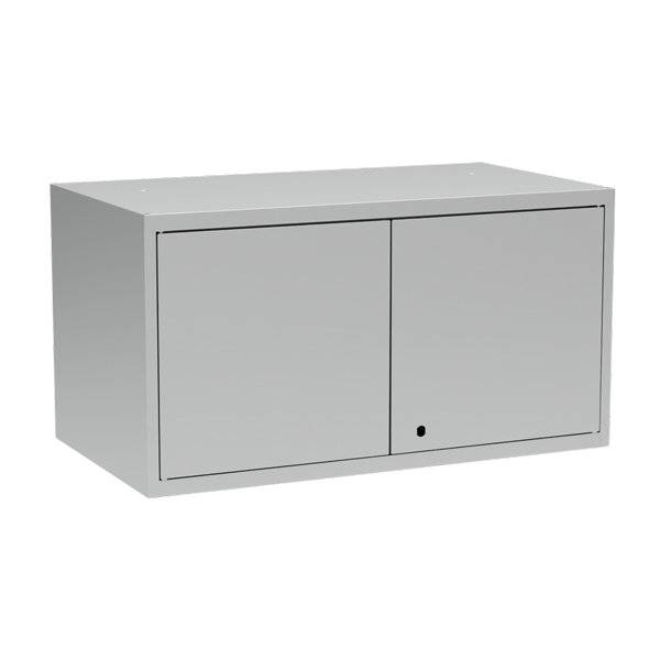 Overskab OV2 til PRO og PR2 garderobeskabe i st&aring;l, lys gr&aring;