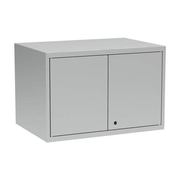 Overskab OVS til PR2 og PRO garderobeskabe i st&aring;l, lys gr&aring;