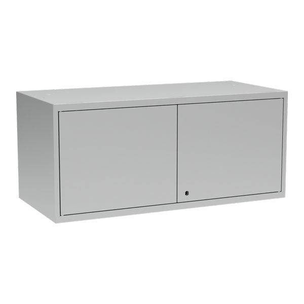 Overskab OVS til PR2 og PRO garderobest&aring;lskabe, lys gr&aring;