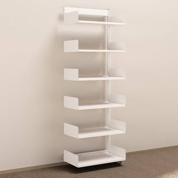 aLTI ensidig st&aring;lreol 2200x750x400mm p&aring;bygningssektion, hvid