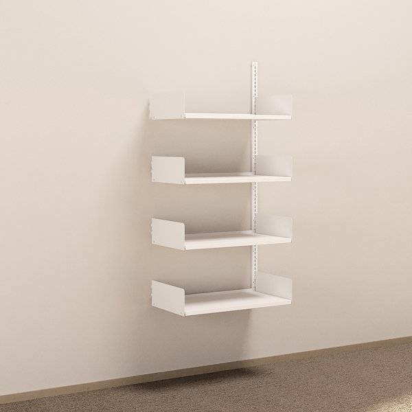 aLTI v&aelig;gh&aelig;ngt st&aring;lreol 1500x750x400mm p&aring;bygningssektion hvid