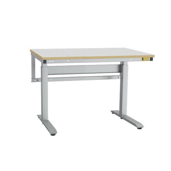 Arbejdsbord ErgoMini ESD 1500x800mm vinyl bordplade, lys gr&aring;