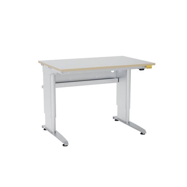 Arbejdsbord ErgoMulti 2.0 ESD, 1200x800mm HPL bordplade, gr&aring;