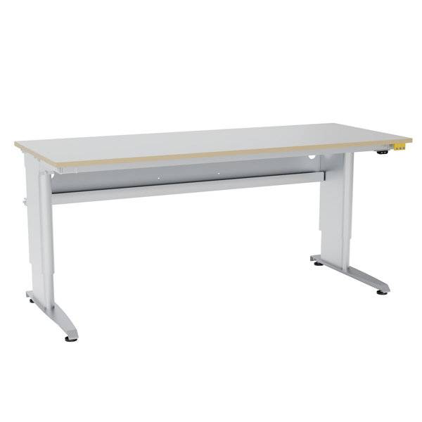 Arbejdsbord ErgoMulti 2.0 ESD, 2000x800mm HPL bordplade, gr&aring;