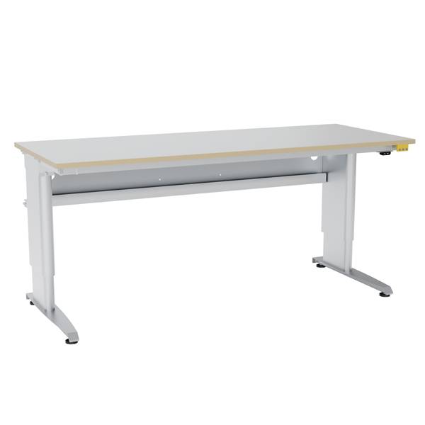 Arbejdsbord ErgoMulti 2.0 ESD, 2000x800mm HPL bordplade, gr&aring;