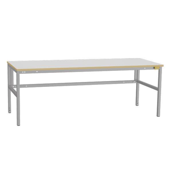 Arbejdsbord Let H-stel ESD 200x62cm, vinyl bordplade, gr&aring;