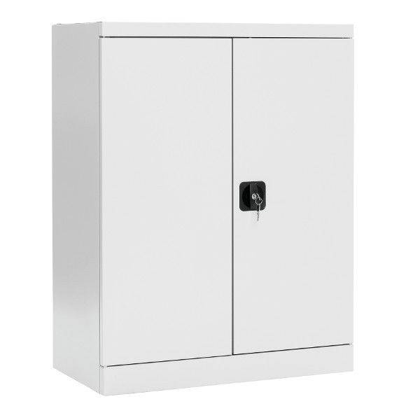 Opbevaringskab i st&aring;l med l&aring;s 1040x800x435mm gr&aring;