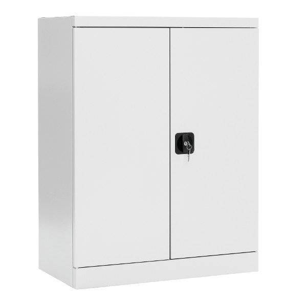 Opbevaringskab i st&aring;l med l&aring;s 1040x800x435mm gr&aring;