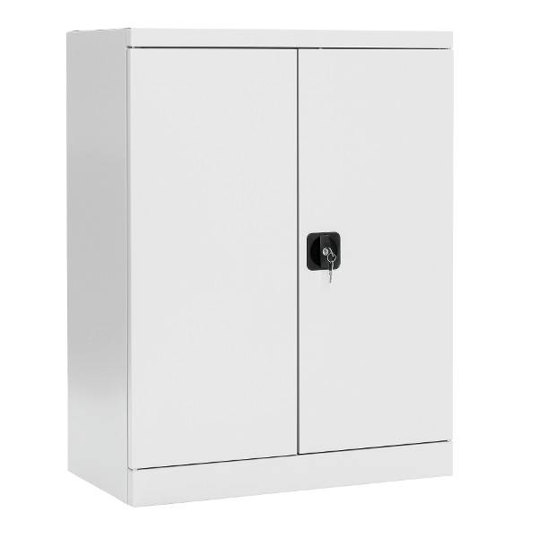 Opbevaringskab i stål med lås 1040x1000x435mm grå