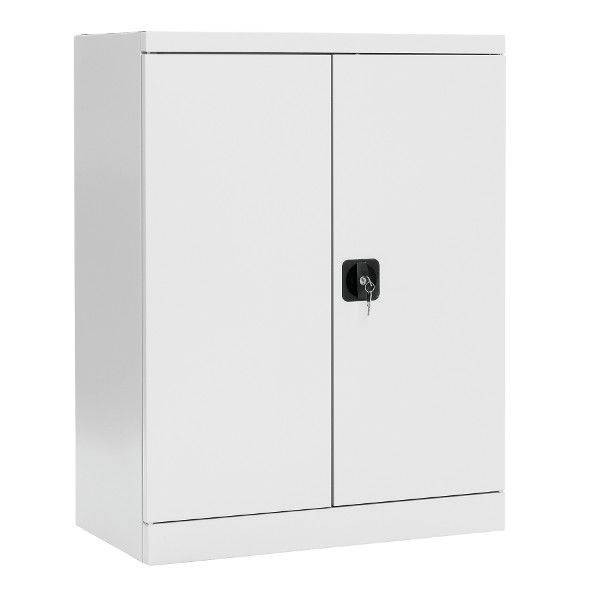 Opbevaringskab i st&aring;l med l&aring;s 1040x1000x435mm gr&aring;