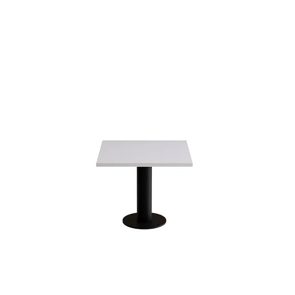 Cirkum bord 60x60cm 50cm h&oslash;j i gr&aring; laminat med sort stel