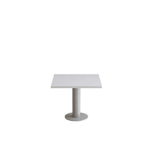 Cirkum bord 60x60cm 50cm h&oslash;j i gr&aring; laminat med alugr&aring;t stel