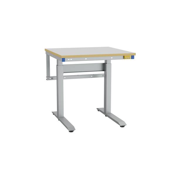 Arbejdsbord ErgoMini ESD 800x800mm vinyl bordplade, lys gr&aring;