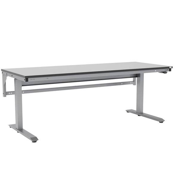 Arbejdsbord ErgoMini 2000x800mm HPL bordplade, lys gr&aring;