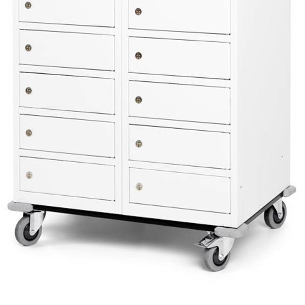 Hjulunderstel til PC skabe med 6 rum i h&oslash;jden, dybde 55cm, gr&aring; 