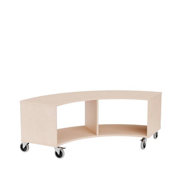 Stig reol buet med 2 rum p&aring; hjul 510x1500x595mm lys eg laminat