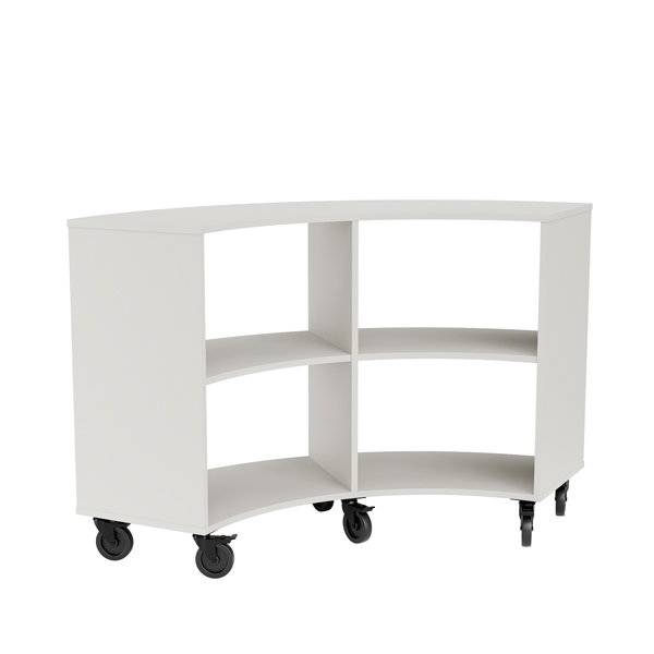 Stig reol buet med 4 rum p&aring; hjulplade 915x1500x595mm gr&aring; laminat