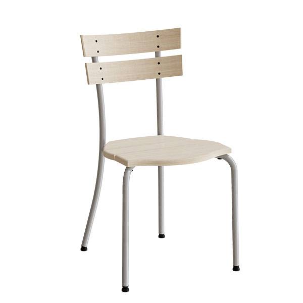 Suzan 141 elevstol i massiv birk med alugr&aring;t stel