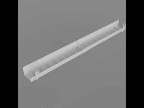 Ergoff Slim kabelbakke justerbar 87-147cm sort