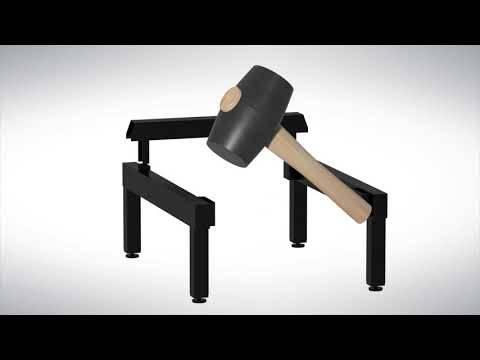 Benramme til garderobeskab 400x550x200mm sort