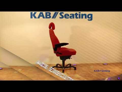 KAB Seating Director 24-timers kontorstol i sort skind