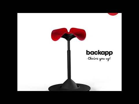 Sadelstol BackApp Hipp sort understel Sort s&aelig;de