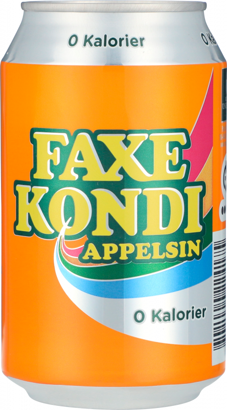 Faxe Kondi Appelsin 0 kalorier 33cl dåse - pris inkl pant