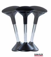Sun-Flex Active justerbar st&aring;stol sort