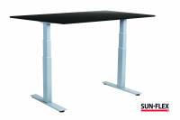 Sun-Flex EasyDesk Adapt VI hæve-sænkebord 140x80cm sort med alu stel
