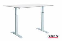 Sun-Flex EasyDesk Adapt III h&aelig;ve-s&aelig;nkebord 120x80cm hvid med hvidt stel