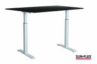 Sun-Flex EasyDesk Adapt III h&aelig;ve-s&aelig;nkebord 160x80cm sort med hvidt stel