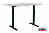 Sun-Flex EasyDesk Adapt III h&aelig;ve-s&aelig;nkebord 140x80cm gr&aring; med sort stel