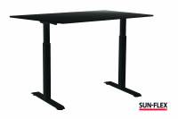 Sun-Flex EasyDesk Adapt III h&aelig;ve-s&aelig;nkebord 140x80cm sort med sort stel