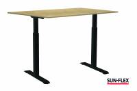 Sun-Flex EasyDesk Adapt III h&aelig;ve-s&aelig;nkebord 160x80cm birk med sort stel