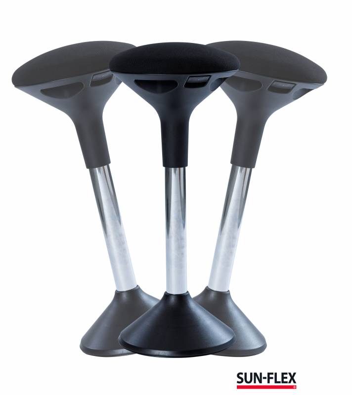 Sun-Flex Active justerbar st&aring;stol sort