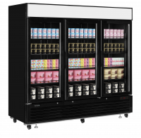 TefCold LGF7500B Elegant, sort displayfryser med lystop 1436 liter