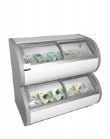 TefCold TD500 Displayfryser i to niveauer for optimal pladsudnyttelse 408 liter