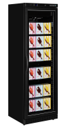 TefCold UF400VGB Sort displayfryser med glasd&oslash;r 340 liter