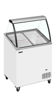 TefCold IC202SCE-SO isdisk 176 liter med vinklet glastop hvid