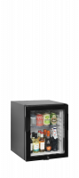 TefCold minibar TM35GC med glasd&oslash;r for en flot produktpr&aelig;sentation 24 liter sort