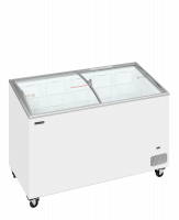 TefCold IC402SCEB Kummefryser med buet glasskydel&aring;g 310 liter